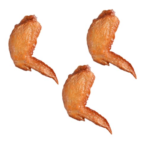 BESTonZON 3 Stück Teiliges Künstliches Hähnchenflügel Realistisch Gegrilltes PVC Modell Vielseitig für Küchen und Partydekoration Langlebiges Lebensmittelimitat für Foto Requisiten und BESTonZON 3 Stück Teiliges Künstliches Hähnchenflügel Realistisch Gegrilltes PVC Modell Vielseitig für Küchen und Partydekoration Langlebiges Lebensmittelimitat für Foto Requisiten und von BESTonZON