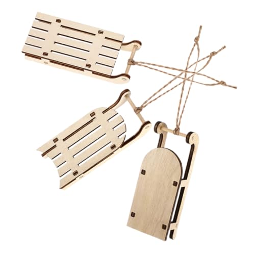 BESTonZON 3 Stück Teiliges Mini Holzschlitten zum Selbstgestalten ohne Kleber Natürliche Maserung Robuste Weihnachtsdekoration für Baum Regal Tür Zeitloses DIY Ornament für Festliche BESTonZON 3 Stück Teiliges Mini Holzschlitten zum Selbstgestalten ohne Kleber Natürliche Maserung Robuste Weihnachtsdekoration für Baum Regal Tür Zeitloses DIY Ornament für Festliche von BESTonZON