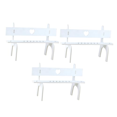 BESTonZON 3 Stück Teiliges Miniatur Puppenstuhl Weiß Stabiles Deko Hocker Geeignet als Hocker für Langbeinige Puppen und Dekorativer Fotorequisite BESTonZON 3 Stück Teiliges Miniatur Puppenstuhl Weiß Stabiles Deko Hocker Geeignet als Hocker für Langbeinige Puppen und Dekorativer Fotorequisite von BESTonZON