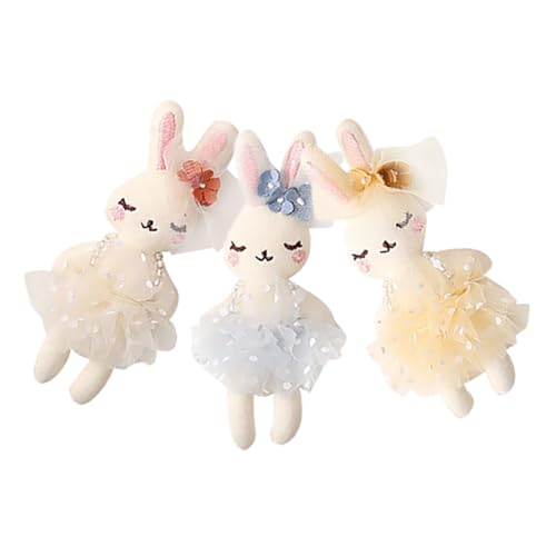 BESTonZON 3 Stück Teiliges Plüsch Hasen aus Weichem PP Baumwolle Material Kleine Handgefertigte DIY Kaninchen Puppen in Gelb und Schiefergrau Realistische Osterdekoration für Zuhause und BESTonZON 3 Stück Teiliges Plüsch Hasen aus Weichem PP Baumwolle Material Kleine Handgefertigte DIY Kaninchen Puppen in Gelb und Schiefergrau Realistische Osterdekoration für Zuhause und von BESTonZON