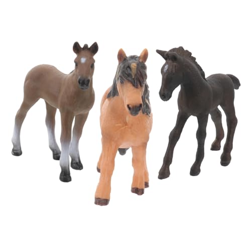 BESTonZON 3 Stück Teiliges Realistische Pferdemodelle aus Handbemalt Leicht Pädagogisch Geeignet als Lernspielzeug für Frühen Pferdeerkennung und Sammeldekoration BESTonZON 3 Stück Teiliges Realistische Pferdemodelle aus Handbemalt Leicht Pädagogisch Geeignet als Lernspielzeug für Frühen Pferdeerkennung und Sammeldekoration von BESTonZON