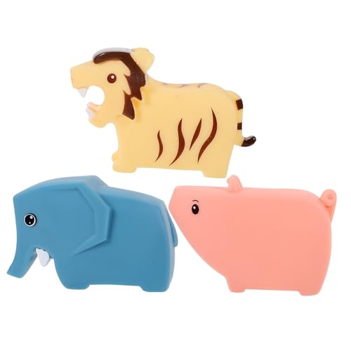 BESTonZON 3 Stück Teiliges Wasserspielzeug mit Cartoon Landtieren Leichtes Langlebiges Gummimaterial Quiekendes Design als Badespielzeug für Kleinkinder Badezimmer BESTonZON 3 Stück Teiliges Wasserspielzeug mit Cartoon Landtieren Leichtes Langlebiges Gummimaterial Quiekendes Design als Badespielzeug für Kleinkinder Badezimmer von BESTonZON