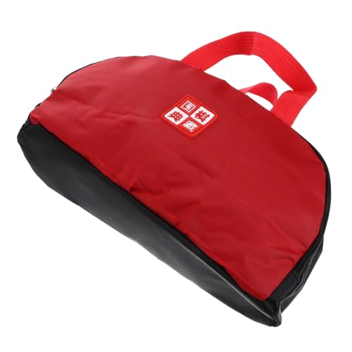 BESTonZON 3-Teilige Box Aufbewahrungstasche Schachtasche Reise-Organizer-Taschen Go Spielsteine Tasche Go Spielsteine Perlen Boxen Tasche Spielzubehör gehen Polyester rot von BESTonZON