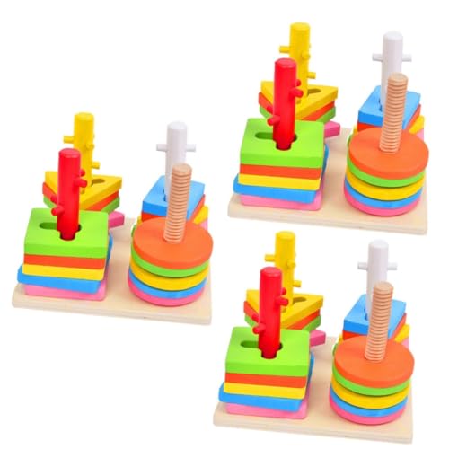 BESTonZON 3 Teiliges Lernspielzeug Formerkennungsspielzeug Kinderspielzeug Lernspielzeug Für Kleinkinder Säuglingsspielzeug Babyspielzeug Kidcraft Spielset Farbspielzeug Kleinkind von BESTonZON