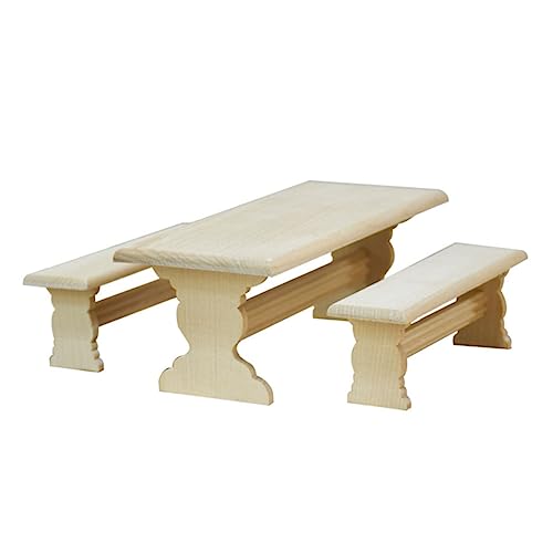 BESTonZON 3stücke Miniatur Möbel Für Langer Tisch Und Stühle Spielzeug Für Jungen Und Mädchen Zubehör Für Mini-häuser BESTonZON 3stücke Miniatur Möbel Für Langer Tisch Und Stühle Spielzeug Für Jungen Und Mädchen Zubehör Für Mini-häuser von BESTonZON
