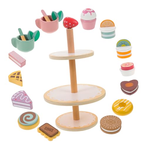 BESTonZON Kinderküche 3 Teiliges Spielzeugset Für Simulation Kuchen Set Mit Cupcake Und Dessertständer Interaktives Rollenspiel Für Kleinkinder Ideales Lernspielzeug Ab 3 Jahren Cupcake Spielzeug von BESTonZON