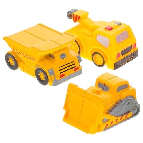 BESTonZON Mini- -Set 3-teilig Spielzeugautos für Kleinkinder BAU-LKW-Spielzeug Kinderauto-Spielzeug Minibagger Jungen und Mädchen Strandspielzeug Partygeschenke von BESTonZON