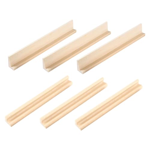 BESTonZON 30 STK hölzerne Ornamente Multifunktionale Domino-Basen Domino-Fliesen-Rack Domino-Tabletts selber Machen DIY zubehör briefhalter kartenständer Domino-Halter Domino-Zubehör Holz von BESTonZON