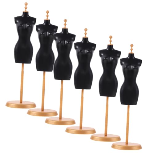 BESTonZON 30 STK Schaufensterpuppenständer Puppenkleidung Mini-Mannequin-ständer Fotoaufhänger Minikleider Mini-kleiderbügel Puppenformen Nähen Fotohalter-clipständer Miniaturpuppen Plastik von BESTonZON