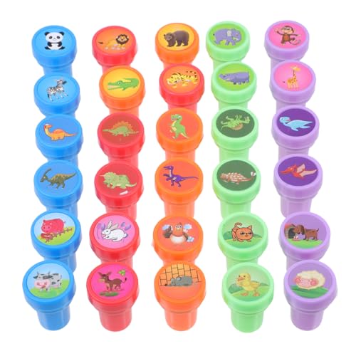 BESTonZON Tiere Muster Stamper 30pcs Tier Stempel für Jungen und Mädchen Dichtung Spielzeug Handwerk Spielzeug Urlaub von BESTonZON