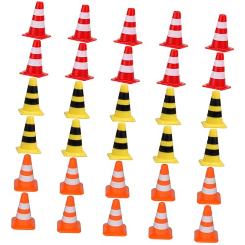 BESTonZON 30 Stück Teiliges Mini Verkehrsleitkegel aus Kunststoff Kindersicheres Baustellen-Schild mit Verkehrszeichen und Straßenabsperrungen Pädagogisches Lernspielzeug für Familienspaß BESTonZON 30 Stück Teiliges Mini Verkehrsleitkegel aus Kunststoff Kindersicheres Baustellen-Schild mit Verkehrszeichen und Straßenabsperrungen Pädagogisches Lernspielzeug für Familienspaß von BESTonZON