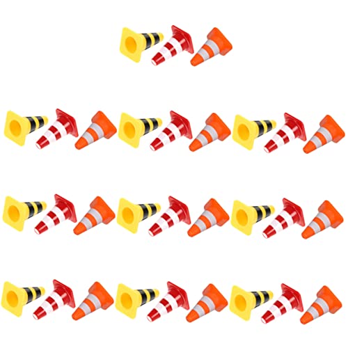 BESTonZON 30 Stück Teiliges Miniatur Verkehrszeichen aus Robustem Kunststoff Bunte Kleine Straßenkegel in Rot Gelb und Orange Leicht und Kompakt für Lernen im Rollenspiel Straßenszenerie BESTonZON 30 Stück Teiliges Miniatur Verkehrszeichen aus Robustem Kunststoff Bunte Kleine Straßenkegel in Rot Gelb und Orange Leicht und Kompakt für Lernen im Rollenspiel Straßenszenerie von BESTonZON