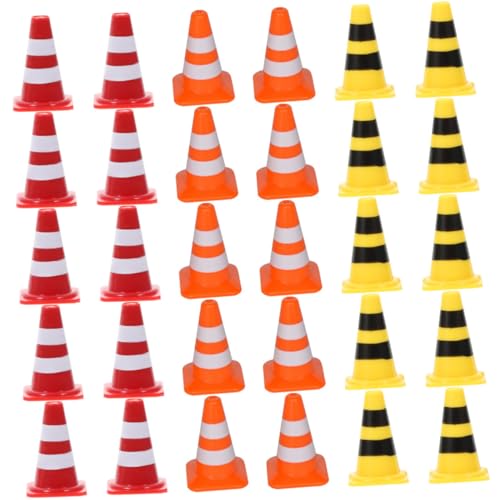 BESTonZON 30 Stück Teiliges Miniatur Verkehrszeichen mit Roten Gelben und Orangen Leitkegeln Pädagogisches für Verkehrsregeln Lernen Straßensperren und Verkehrszeichen zum Rollenspiel BESTonZON 30 Stück Teiliges Miniatur Verkehrszeichen mit Roten Gelben und Orangen Leitkegeln Pädagogisches für Verkehrsregeln Lernen Straßensperren und Verkehrszeichen zum Rollenspiel von BESTonZON