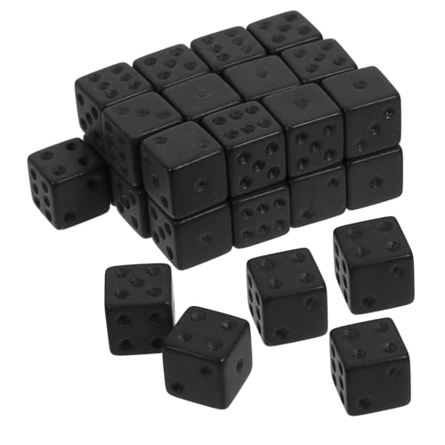 BESTonZON 30 Stück Teiliges Schwarze Mattierte Spielwürfel mit Geraden Kanten Sechseitige Würfel für Brettspiele Langlebig Abgerundete Ecken Leicht und Praktisch für Spielpartys und BESTonZON 30 Stück Teiliges Schwarze Mattierte Spielwürfel mit Geraden Kanten Sechseitige Würfel für Brettspiele Langlebig Abgerundete Ecken Leicht und Praktisch für Spielpartys und von BESTonZON