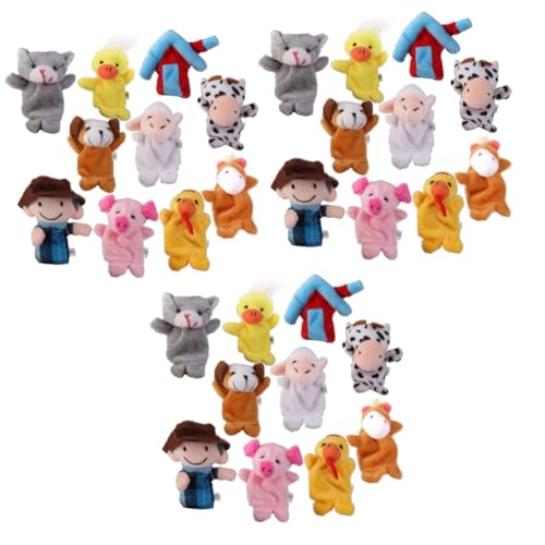 BESTonZON 30-Teiliges Set Fingerpuppentiere Spielzeug für Kinder kinderspielzeug The Farm Kinder spielzeuge plushbit Plush Toy fingerpuppe Valentinstag Handpuppen Geschichte erzählende von BESTonZON