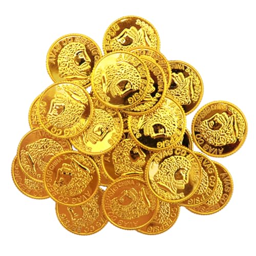 BESTonZON 300 Stück Piraten Schatzmünzen Kunststoff Spielmünzen Spielgeld Piraten Ab Jahren Dekorative Schatzsuche Münzrequisiten für Kindergeburtstag Party Zubehör BESTonZON 300 Stück Piraten Schatzmünzen Kunststoff Spielmünzen Spielgeld Piraten Ab Jahren Dekorative Schatzsuche Münzrequisiten für Kindergeburtstag Party Zubehör von BESTonZON