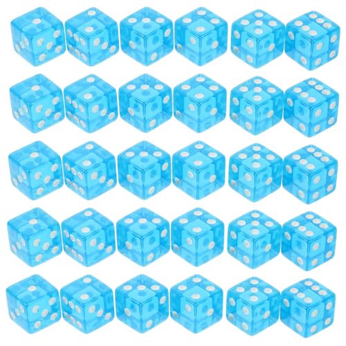 BESTonZON 30St himmelblaue Würfel Corner Rounder spielwürfel Spielzeugwürfel Brettspiel Ersatzteil Zahlenwürfel Würfel für Partyspiele Unterhaltungswürfel Würfel-Layouts Acryl Sky-Blue von BESTonZON