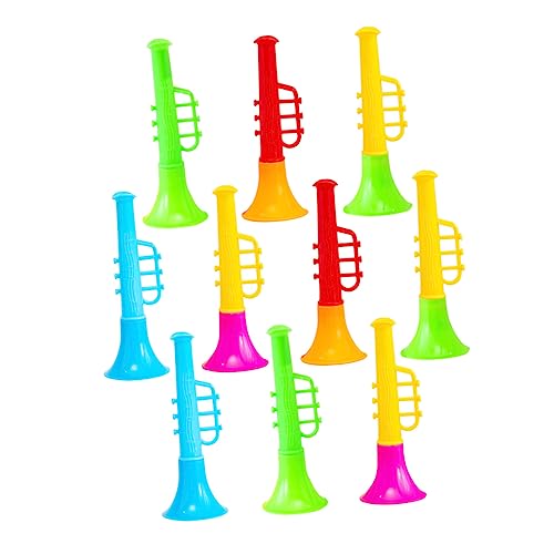 BESTonZON 30 Stücke Trompete Jungen und Mädchen Musikinstrument Party Spielzeug Mini Horn Spielzeug für Kinder Abs Kunststoff Sicheres Blasen Spielzeug von BESTonZON