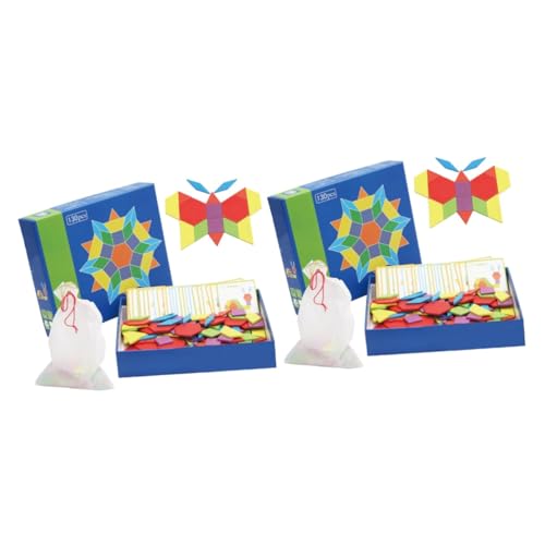 BESTonZON 310 STK Kinder Spielen Spielzeug Puzzle Früherziehungsspielzeug lustiges Tangram Lernspielzeug Bambus von BESTonZON