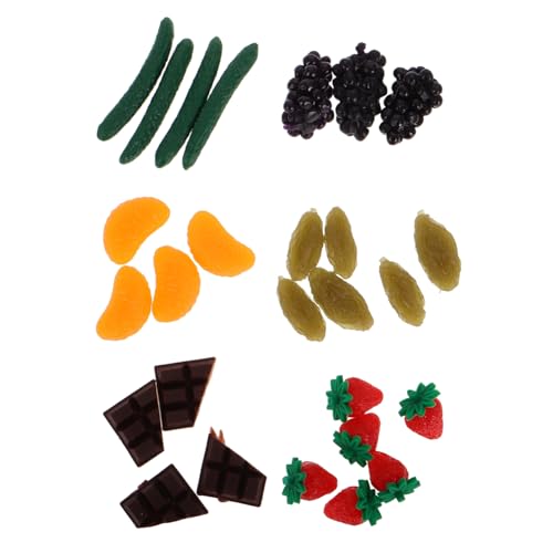 BESTonZON 35st Mini-simulationsfrucht Mini-Food- Obst -einkaufswagen Süße Mini-Sachen Puppenhaus-küche Minispielzeug Für Mädchen Machen Sie Es Mini-Essen Plastik von BESTonZON