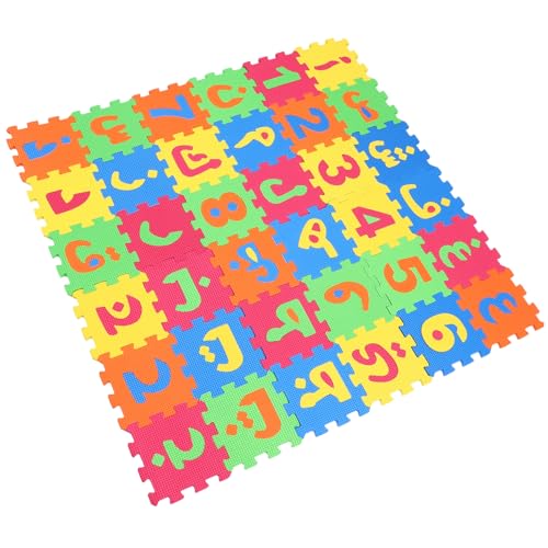 BESTonZON 36-Teilige Alphabet-Puzzlematten Bunte Alphabet-Matte Ineinandergreifende Schaumstoff-Spielmatte Für Kinder Bunte Eva-Fliesen Zum Lernen Von Buchstaben Ideal Für Spielzimmer Und von BESTonZON