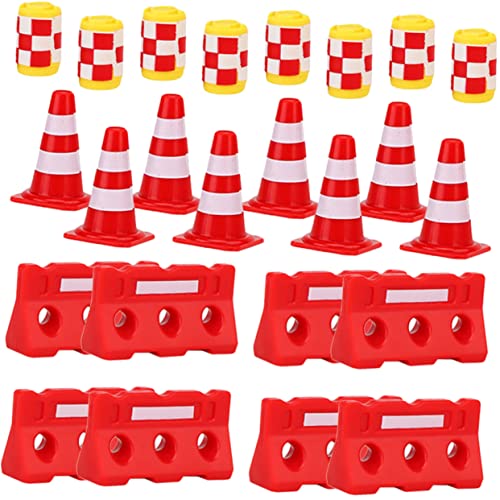 BESTonZON Pädagogisches Verkehrsspielzeug 36-teiliges Mini-leitkegel-Set für Jungen und Mädchen Verkehrszeichen-Spielzeug Zum Geburtstag für 5-jährige Spielset für Jungen und Mädchen von BESTonZON