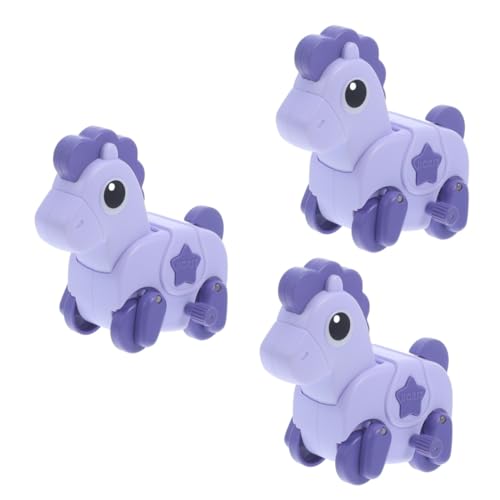 BESTonZON 3St Denkspiel Spielzeug Tiere Kinder spielsachen lustiges Tiermodell Tier aufziehen Tiermodell zum Aufziehen Gastgeschenke Abs Violett von BESTonZON