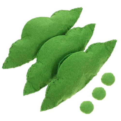 BESTonZON 3stücke Teiliges Erbsenfilzspielzeug Handgefertigtes Montessori-gemüse Spielzeug Feinmotorik Und Interaktiven Lernens Geeignet Für Altersgruppen BESTonZON 3stücke Teiliges Erbsenfilzspielzeug Handgefertigtes Montessori-gemüse Spielzeug Feinmotorik Und Interaktiven Lernens Geeignet Für Altersgruppen von BESTonZON