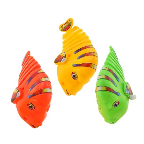 BESTonZON 3St Fisch schwingen Halloween interaktives gieskanne kinderspielzeug Funny Toys Schwimmbecken zappeln spielzeuge Cartoon-Uhrwerkspielzeug Badespielzeug Plastik von BESTonZON