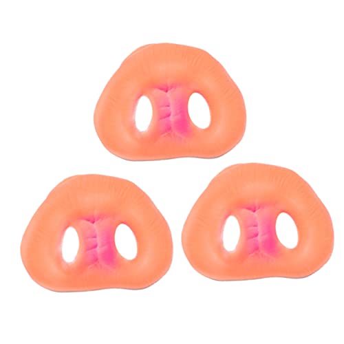 BESTonZON 3St Gummiband Schweinenase chaps + tiegerkostuem mask ruthe Gesicht Skelett gefälscht aufblasbares Kostüm Schweinenasenstütze Cosplay Schweinenase Rosa von BESTonZON