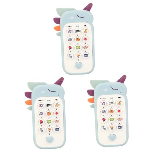 BESTonZON 3St Handy für Kinder Kinderspielzeug kinder Telefon toy Musikspielzeug Telefon für Babys Spielzeuge Telefonspielzeug zum frühen Lernen Babyphone für den Haushalt Plastik von BESTonZON