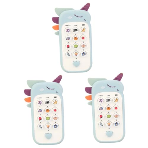 BESTonZON 3St Handy für Kinder Kinderspielzeug Kinder Telefon Toy Musikspielzeug Telefon für Babys Spielzeuge Telefonspielzeug zum frühen Lernen Babyphone für den Haushalt Plastik von BESTonZON