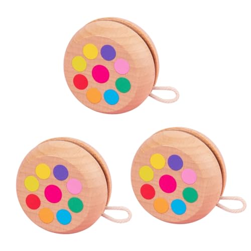 BESTonZON 3St Jo-Jo Kinderspielzeug Kinder Outdoor Spielzeug reagiert Nicht, yoyo Partygeschenke für Kinder Spielset aus Holz Spielzeug für Kleinkinder Lernspielzeug -Ball Tier Holzfaden von BESTonZON