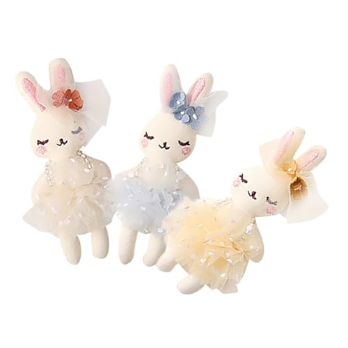 BESTonZON 3St Kaninchenpuppe Plüschhasenpuppen Mini-Plüschtier tragen Hasenfigur Stoffhase DIY Kaninchen-Ornament Stofftier plüschtiere DIY-Verzierung Handwerksprojekte PP Baumwolle von BESTonZON