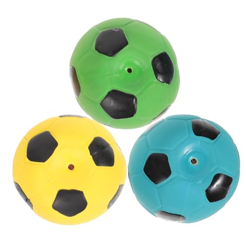 BESTonZON 3St Klingender Fußballspielzeugball Klangkugel Spielzeug solides Fußballspielzeug Kinder spielset Hüpfball interaktives Spielzeug Stringy Balls Playtime lustiges Ballspielzeug Blue von BESTonZON