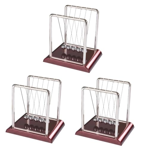 BESTonZON 3St Newton-Pendel Kugel Newton-Balance-Kugeln Newton-Kugeln Schreibtischkugeln Pendel Newton Wiegenkugeln Bumper Balls bumperball vibroei abs Newton Ball quadratische Stoßkugel von BESTonZON