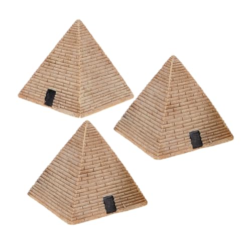 BESTonZON 3St Pyramiden-Sandtisch-Sand-Set Sandkasten Spielzeug Tischdekoration sandspielzeug Kreatives Sandtischprojekt scheibengardinen Pyramidenfigur ägyptische Figuren Harz von BESTonZON