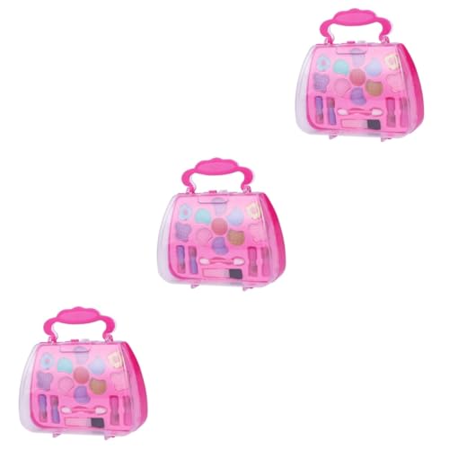 BESTonZON 3St Schminkkasten Kinder schminkkoffer Kinder schminkset Kinder schminken Set Kinder Make-up-Set für Mädchen Make-up-Kit vorgeben Schminkkoffer für Kinder Make-up-Koffer für Kinder von BESTonZON