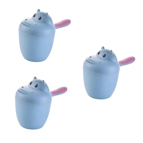 BESTonZON 3St plastiktisch Plastic bläulich Bathtub babybadewanne blueriiot plasur Bath Toy caakg babywanne bluetii wanne Dauerhaft Blaue Eimer Haar Shampoo-Becher Löffel Kind von BESTonZON