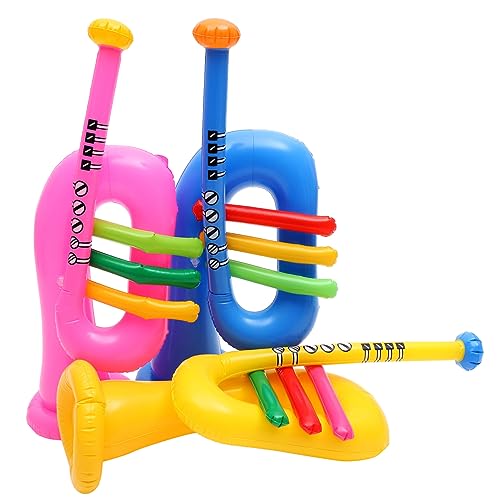 BESTonZON 3Stücke Teiliges Aufblasbares Instrumenten Lustige Trompete für Partys Strandfeiern und Musikveranstaltungen aus Sicherem Material Farben Zufällig BESTonZON 3Stücke Teiliges Aufblasbares Instrumenten Lustige Trompete für Partys Strandfeiern und Musikveranstaltungen aus Sicherem Material Farben Zufällig von BESTonZON