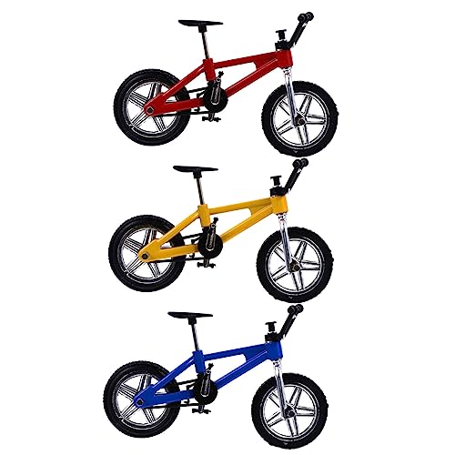 BESTonZON 3er Set Miniatur Finger Mountain Bike Modellspielzeug Mini Alloy Fingerbike Dekoration Und Perfekt Für Spiel Und Sammeln von BESTonZON