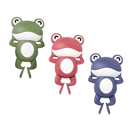 BESTonZON 3st Aufziehbarer Frosch Schwimmbad Badewanne Badespielzeug Für Kleinkinder Cartoon-Tier- Cartoon- Cartoon-uhrwerk-Frosch Plastik von BESTonZON