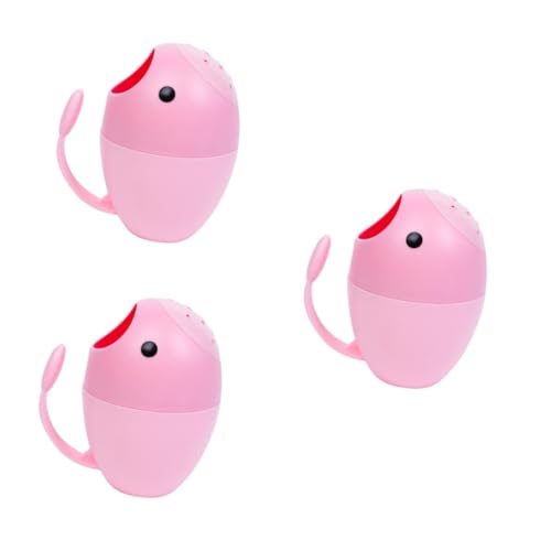 BESTonZON 3st Badewanne Waschbecher Haarkopfbecher Zum Waschen Von Säuglingen Badetasse Für Kinder -badebecher Duschtasse Für Kleinkinder Badewasser Tasse Haarkopfbecher Waschen Rosa von BESTonZON