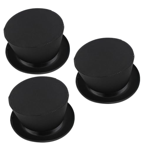 BESTonZON 3st Kleiner Hut Banketthüte Top-hat-kostüm Kleines Zylinder-Stirnband Mini-Glitzer-Zylinder-Stirnband Black von BESTonZON