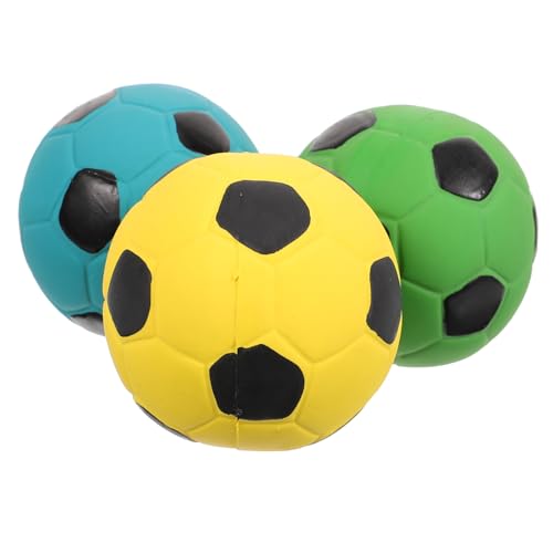 BESTonZON 3st Klingender Fußballspielzeugball Spielzeug Für Kinder Solides Fußballspielzeug Hüpfball Hüpfbälle Für Kinder Spielset Lustiges Ballspielzeug Kinderspielzeug Blue von BESTonZON