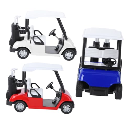 BESTonZON 3st Kugelautomodell Autospielzeug Für Kinder Kinderhandwerk Karrenfigur Mini Golfcart Aus Druckguss Fahrzeugmodelle Golfwagen Spielzeug Aus Druckguss Golfcart-Modell Legierung von BESTonZON