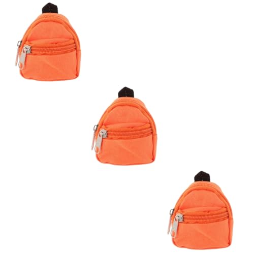 BESTonZON 3st Puppenrucksack Mini-rucksäcke Mini-Rucksack-Spielzeug Mini-Schultasche Mikro-szenen-Ornament Miniaturen-Rucksack Süße Puppentasche Puppen-klassenzimmer-spielset Stoff von BESTonZON