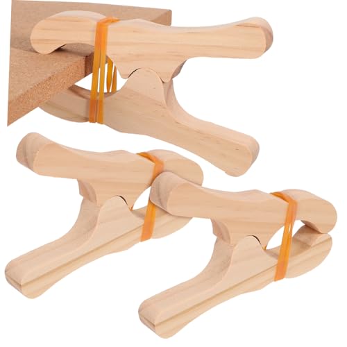 BESTonZON 3st Spielholzklammern Stoffnadeln Für Diagramm Holzklammern Für Strandtuch Handgefertigte Festungsklammern Wäscheklammer Aus Holz Handtuchhalter Für Strandkörbe Hölzern Beige von BESTonZON