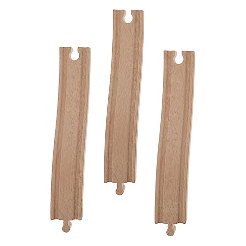 BESTonZON 3st Spielzeug Aus Holz Stecker Spielzeug Für Kinder Zug-Szene-Track Elektrische Bahnstrecke Zubehör Für Den Bahnausbau Gleismodell Hochgeschwindigkeitszug Figur Ausbaugleis Hölzern von BESTonZON