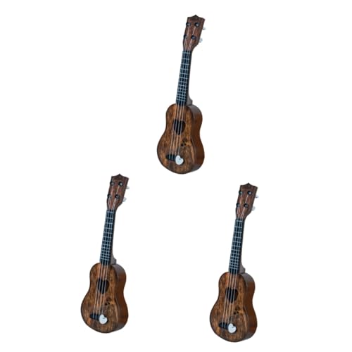 BESTonZON 3st Ukulele Für Kinder Simulationsgitarrenspielzeug Realistisches Gitarrenspielzeug Gitarre Für Kinder Gitarren-Instrument-Modell Nachgemachtes Gitarrenspielzeug Plastik von BESTonZON